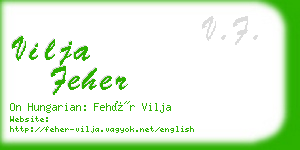 vilja feher business card